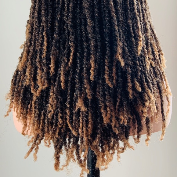 Black & Golden Auburn Mix Synthetic Dreadlock Wig - Picture 6 of 6